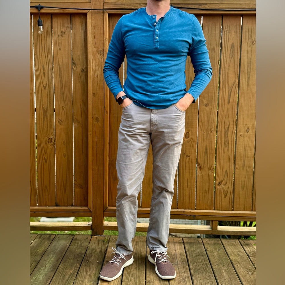 Billy Reid Pima Cotton Long Sleeved Shirt in Blue